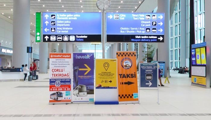 Señalizaciones Havaist aeropuerto de Estambul