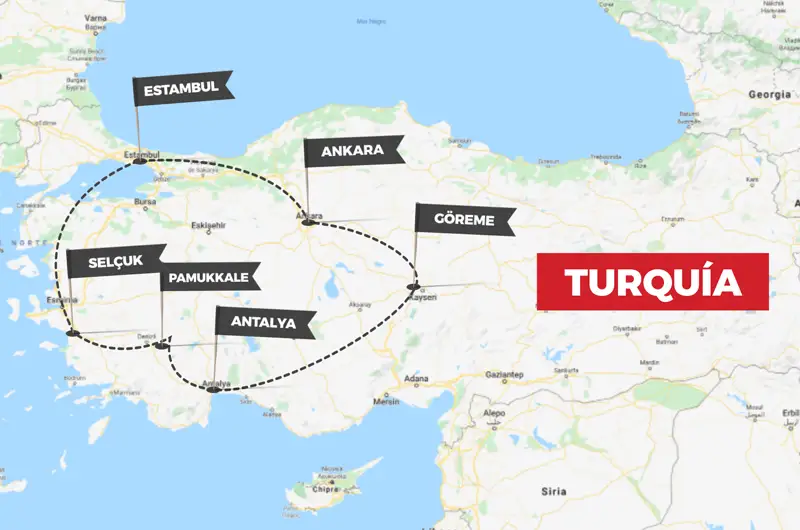 mapa turquía